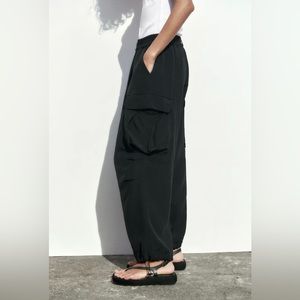 Zara Linen Cargo Pants